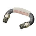 Flextron Gas Line Hose 3/8'' O.D. x 12'' Length with 3/8" FIP Fittings, Stainless Steel Flexible Connector FTGC-SS14-12H